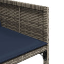 vidaXL 4 db szürke polyrattan kerti szék párnával