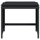 vidaXL 4 db fekete polyrattan kerti szék párnákkal 40 x 40 x 35 cm