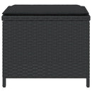 vidaXL 4 db fekete polyrattan kerti szék párnákkal 40 x 40 x 35 cm