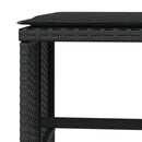 vidaXL 4 db fekete polyrattan kerti szék párnákkal 40 x 40 x 35 cm