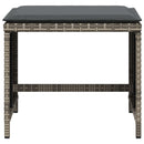 vidaXL 4 db szürke polyrattan kerti szék párnával 40 x 40 x 35 cm