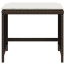 vidaXL 4 db barna polyrattan kerti szék párnával 40x40x35 cm