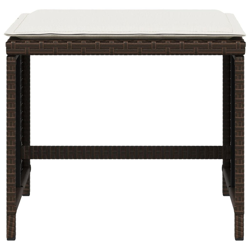 vidaXL 4 db barna polyrattan kerti szék párnával 40x40x35 cm