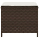 vidaXL 4 db barna polyrattan kerti szék párnával 40x40x35 cm