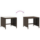 vidaXL 4 db barna polyrattan kerti szék párnával 40x40x35 cm