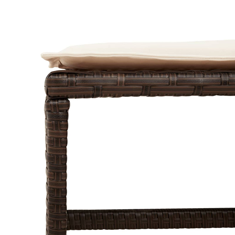 vidaXL 4 db barna polyrattan kerti szék párnával 40x40x35 cm