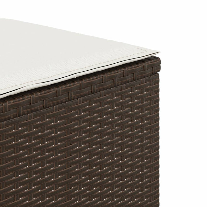 vidaXL 4 db barna polyrattan kerti szék párnával 40x40x35 cm