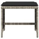 vidaXL 4db világosszürke polyrattan kerti szék párnával 40x40x35 cm