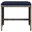 vidaXL 4 db szürke polyrattan kerti szék párnával 40 x 40 x 35 cm