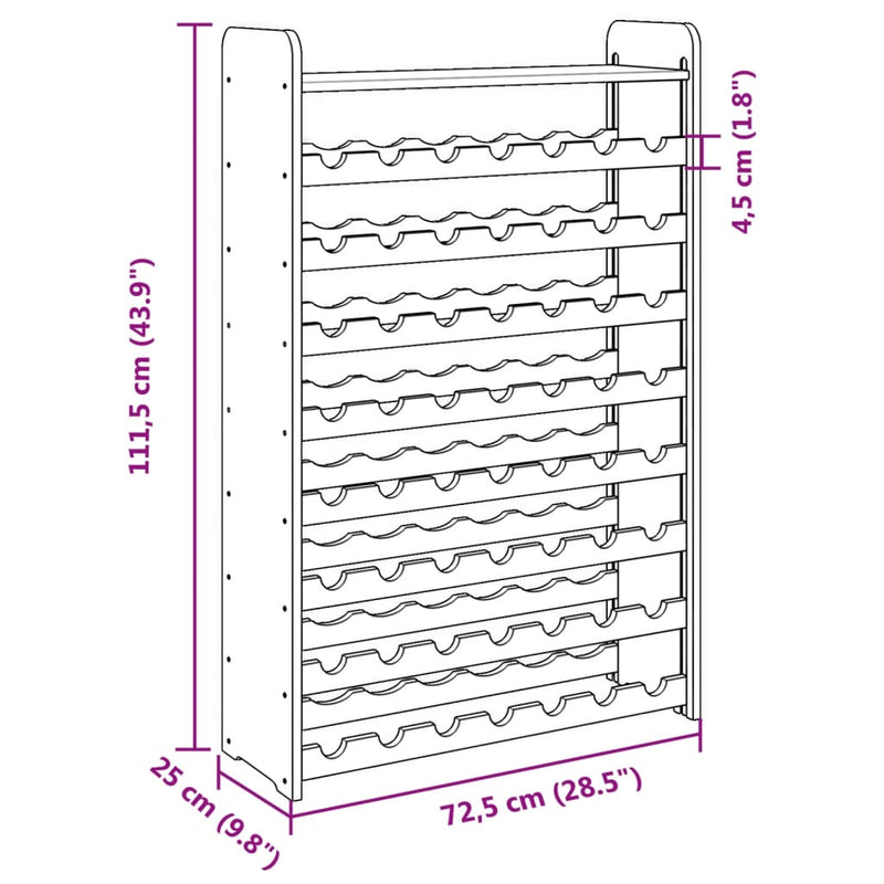 vidaXL tömör fenyőfa bortartó állvány tetővel 72,5 x 25 x 111,5 cm
