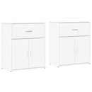 vidaXL 2 db fehér szerelt fa tálalószekrény 60 x 31 x 70 cm