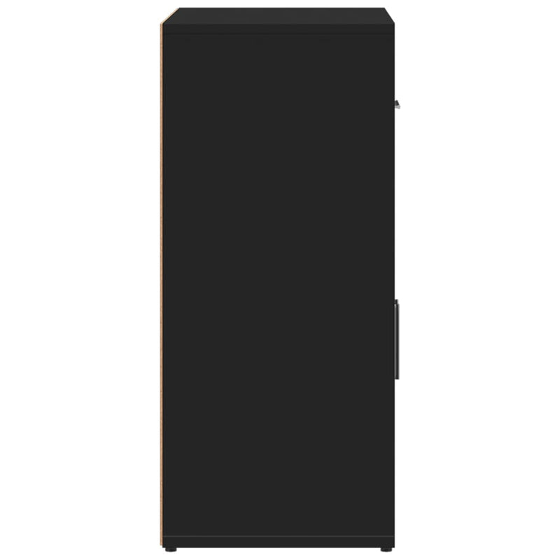 vidaXL 2 db fekete szerelt fa tálalószekrény 60 x 31 x 70 cm