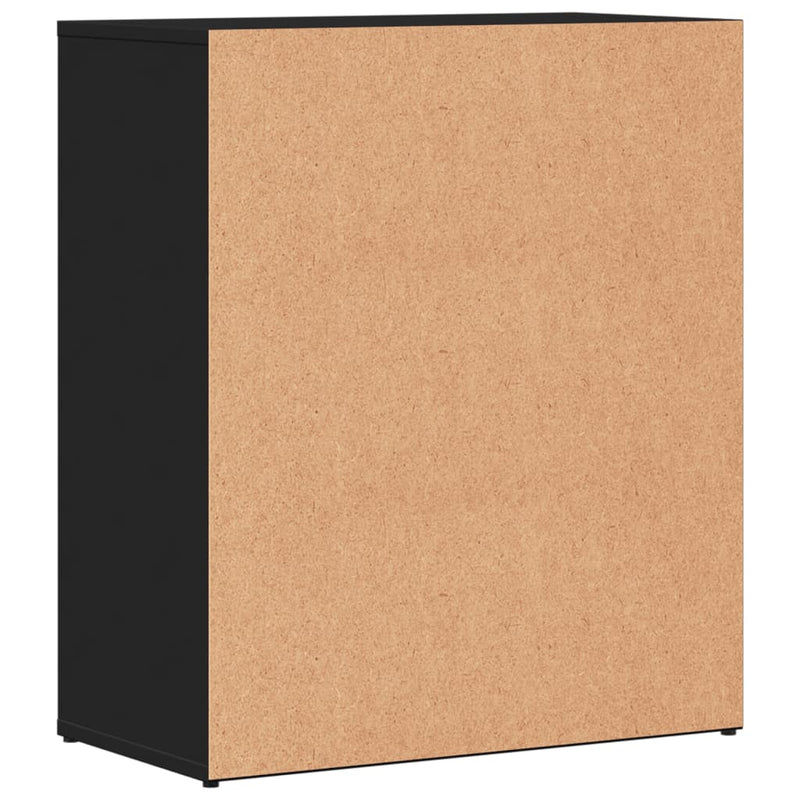 vidaXL 2 db fekete szerelt fa tálalószekrény 60 x 31 x 70 cm