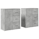 vidaXL 2 db betonszürke szerelt fa tálalószekrény 60 x 31 x 70 cm