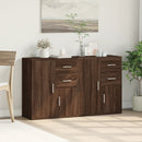 vidaXL 2 db barna tölgy színű szerelt fa tálalószekrény 60x31x70 cm