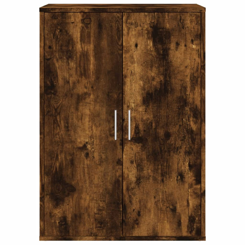 vidaXL 2 db füstös tölgy színű szerelt fa tálalószekrény 60x31x84 cm