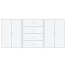 vidaXL 3 db fehér szerelt fa tálalószekrény 60 x 31 x 84 cm