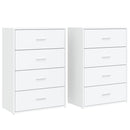 vidaXL 2 db fehér szerelt fa tálalószekrény 60 x 31 x 84 cm