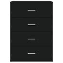 vidaXL 2 db fekete szerelt fa tálalószekrény 60 x 31 x 84 cm