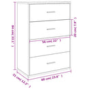 vidaXL 2 db fekete szerelt fa tálalószekrény 60 x 31 x 84 cm