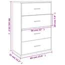 vidaXL 2 db szürke sonoma színű szerelt fa tálalószekrény 60x31x84 cm