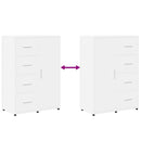 vidaXL 2 db fehér szerelt fa tálalószekrény 60 x 31 x 84 cm