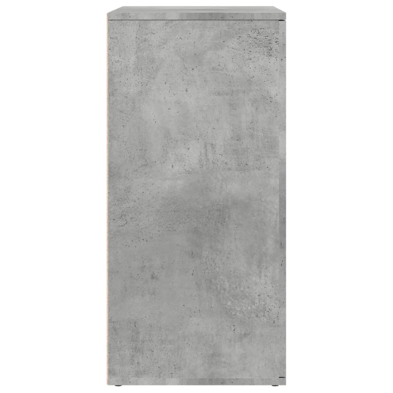 vidaXL 2 db betonszürke szerelt fa tálalószekrény 79 x 38 x 80 cm
