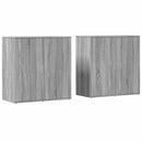 vidaXL 2 db szürke sonoma színű szerelt fa tálalószekrény 79x38x80 cm