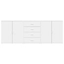 vidaXL 3 db fehér szerelt fa tálalószekrény