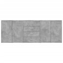 vidaXL 3 db betonszürke szerelt fa tálalószekrény