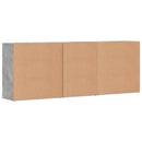 vidaXL 3 db betonszürke szerelt fa tálalószekrény