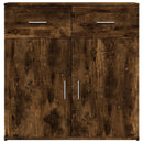 vidaXL 2 db füstös tölgy színű szerelt fa tálalószekrény 79x38x80 cm