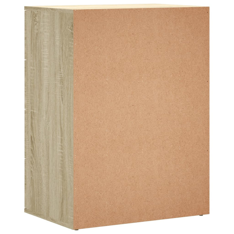 vidaXL 2 db sonoma tölgy színű szerelt fa tálalóasztal 60 x 39 x 80 cm