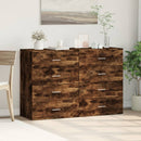 vidaXL 2 db füstös tölgy színű szerelt fa tálalószekrény 60x39x80 cm