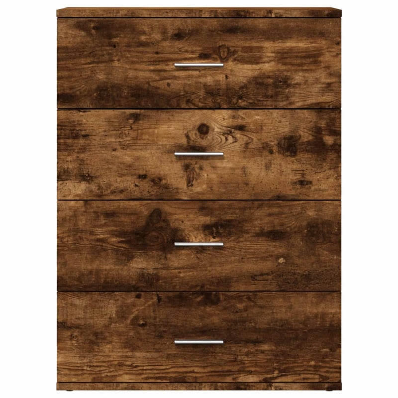 vidaXL 2 db füstös tölgy színű szerelt fa tálalószekrény 60x39x80 cm