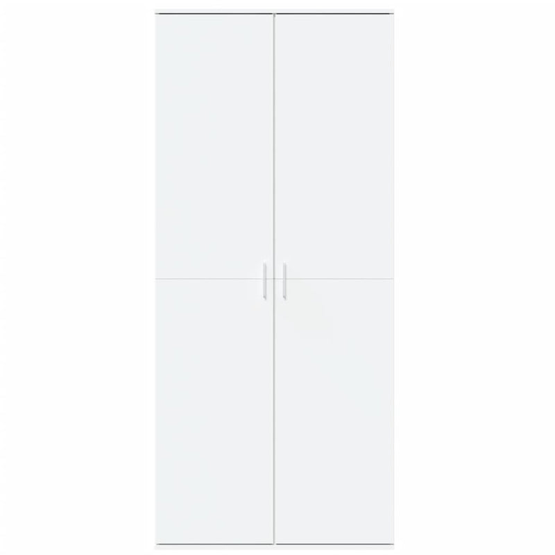 vidaXL fehér szerelt fa magasszekrény 80 x 35 x 180 cm