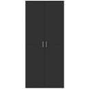 vidaXL fekete szerelt fa magasszekrény 80 x 35 x 180 cm