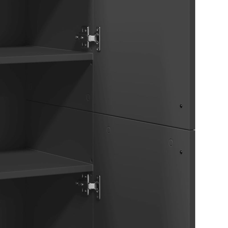 vidaXL fekete szerelt fa magasszekrény 80 x 35 x 180 cm