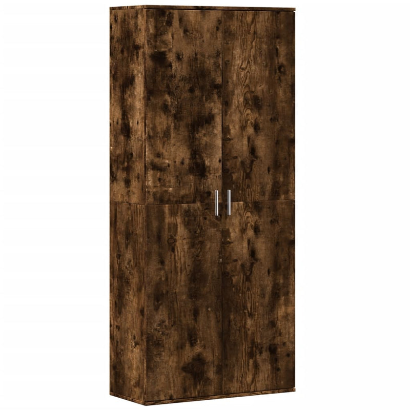 vidaXL füstös tölgy színű szerelt fa magasszekrény 80 x 35 x 180 cm