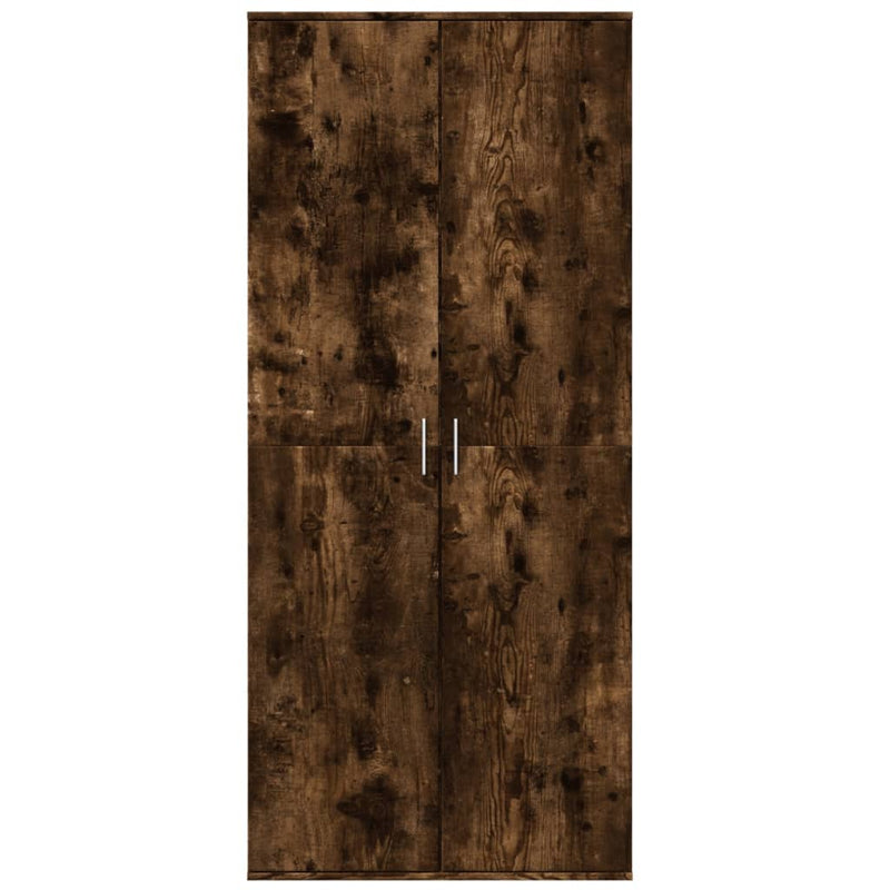 vidaXL füstös tölgy színű szerelt fa magasszekrény 80 x 35 x 180 cm