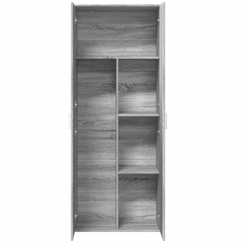 vidaXL szürke sonoma színű szerelt fa magasszekrény 70 x 35 x 180