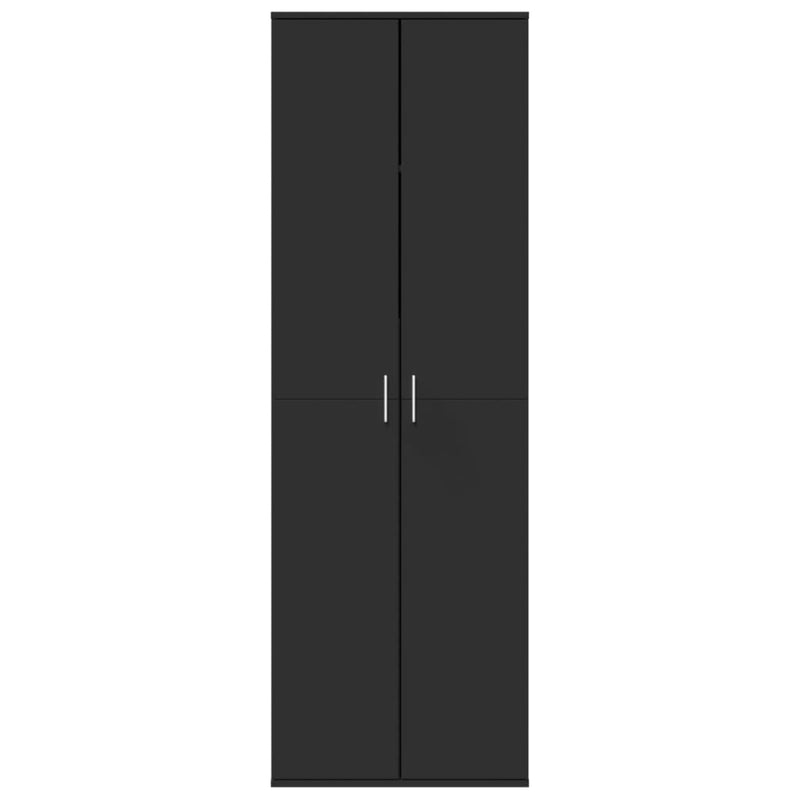 vidaXL fekete szerelt fa magasszekrény 60 x 35 x 180 cm