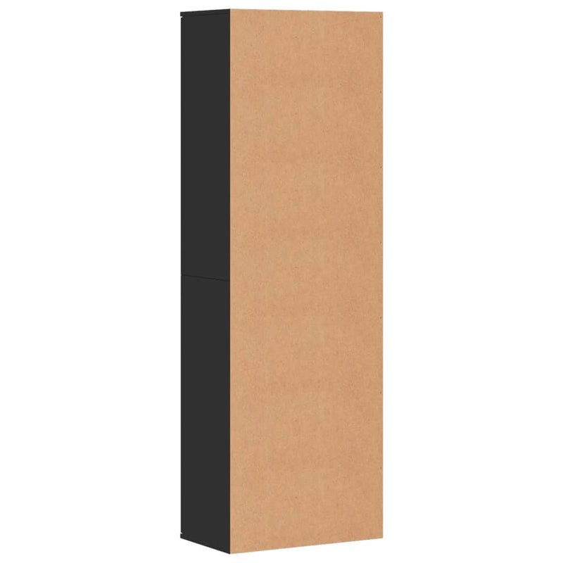 vidaXL fekete szerelt fa magasszekrény 60 x 35 x 180 cm