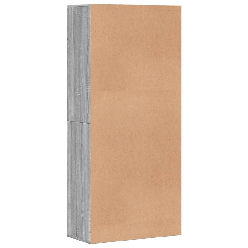 vidaXL szürke sonoma színű szerelt fa cipősszekrény 80 x 39 x 178 cm