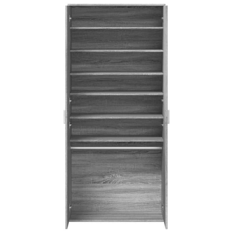 vidaXL szürke sonoma színű szerelt fa cipősszekrény 80 x 39 x 178 cm