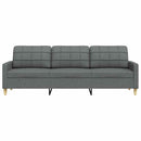 vidaXL 3 személyes sötétszürke szövet kanapé 210 cm