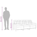 vidaXL 3 személyes krémszínű szövet kanapé 210 cm