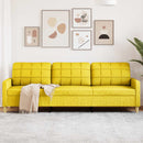vidaXL 3 személyes világossárga szövet kanapé 210 cm