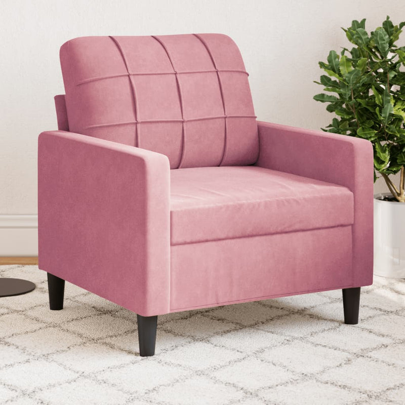 vidaXL rózsaszín bársony kanapéfotel 60 cm