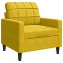 vidaXL sárga bársony kanapéfotel 60 cm